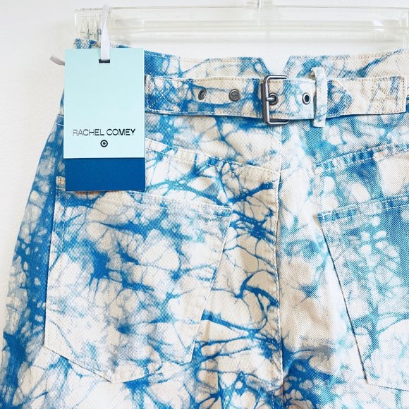 Rachel Comey Jeans 4 Marbled High Rise Tapered Blue 80s Style Target - Picture 8 of 13